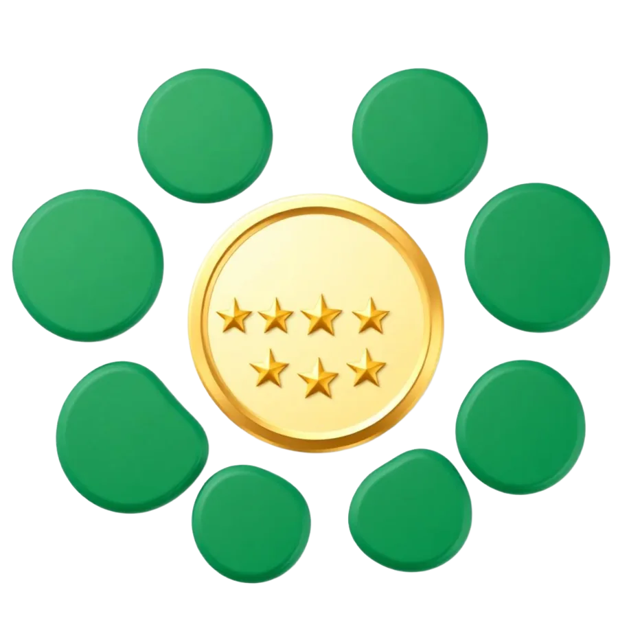 Five star rating badge